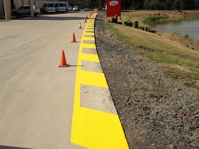 Curb line marking