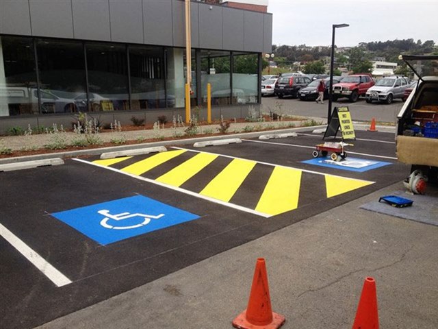 Accessibility Disabled Parking Space Line Marking