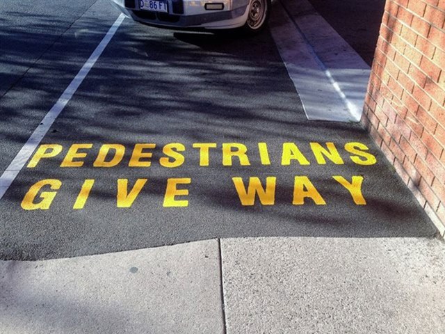 Pedestrian footpath Line Marking