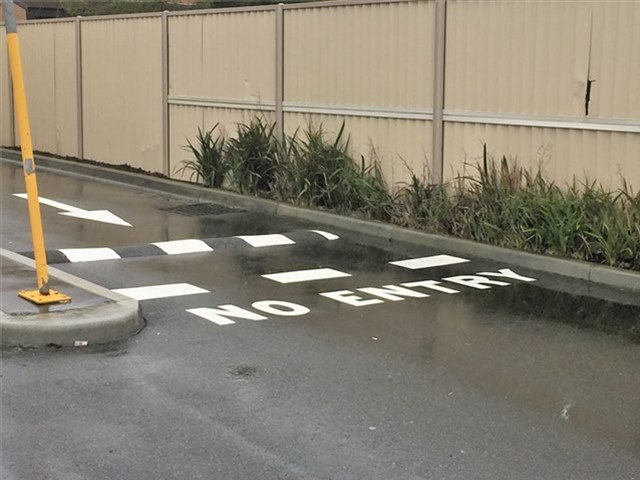 Fast Food Drive Thru Line Marking